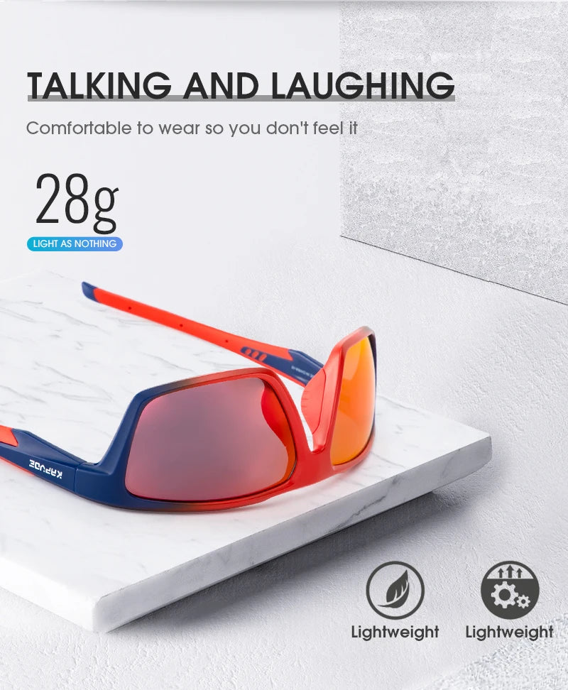 Kapvoe Men Fashion Polarized Sunglasses Cycling Glasses UV400 Eyewear for Men Women Driving Climbing Outdoor Sports Sunglasses