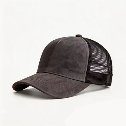 New Summer Mesh Baseball Cap Women Men Solid Suede Cap Patch Snapback Hat Casual Breathable Unisex Street Hip Hop Trucker Caps