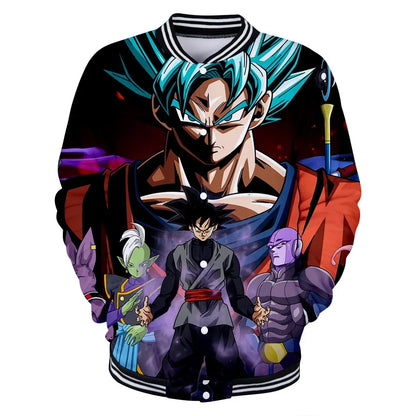 Dragon Ball Goku Kid Men Zipper Hoodie Cartoon Japan Style Anime Women Sweatshirt 2025 New Fashion Children Jackets Coat
