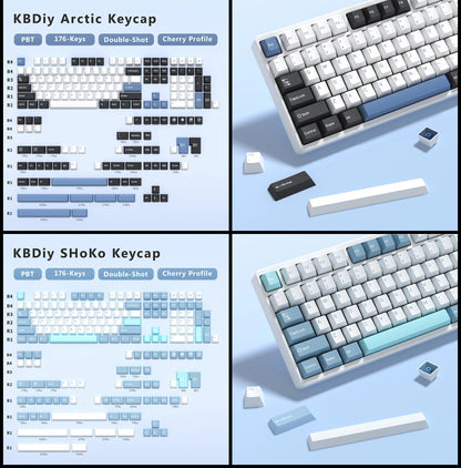 KBDiy GMK Illusion Keycap Cherry Profile Double Shot PBT ISO Keycaps For Gamer Mechanical Keyboard Kit Gaming Point Retro Keycap