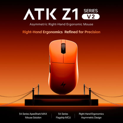 ATK Blazing Sky Z1 V2 Ultimate Ασύρματο Ποντίκι PAW3950 Ultra Dual 8K Gaming Ποντίκι Εργονομικό, Ιδανικό για Μεσαίο έως Μεγάλο Χέρι