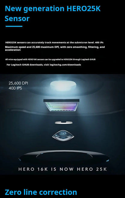Logitech G502 HERO trådbunden gamingmus för e-sport, mekanisk mus med RGB-belysning, justerbar balans och programmerbara makron för Battle Royale