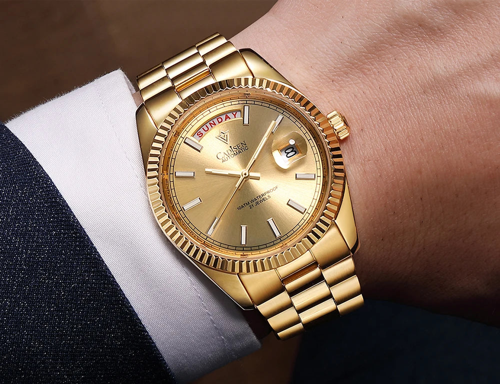 CADISEN DD40 Men's Watches Luxury Automatic Watch Men AR Sapphire Glass Mechanical Wristwatch Men 10Bar MIYOTA 8285 Movement 2023 New