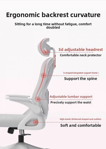 Ergonomic Gaming Chair with Adjustable Height, Comfort Support Cushion, Office Desk Chair for Home, Dorm, Gaming, and Long Hours Use