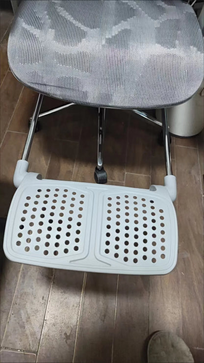 Sedia da ufficio ergonomica in rete con supporto lombare 6D, sedia da computer con schienale alto, sedia da scrivania reclinabile regolabile con poggiapiedi