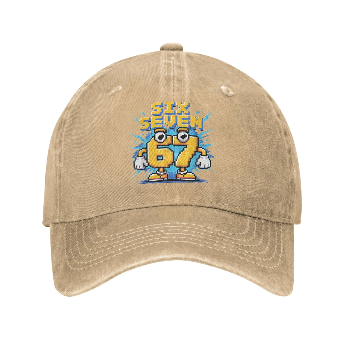 67 „Meme Brainrot Six Seven Kids Gaming Gen Alpha Sun“ beisbolo kepurė, kasdieninė vyriška „trucker“ kepurė, didmeninė prekyba, dizainas, lauko „snapback“ kepurė