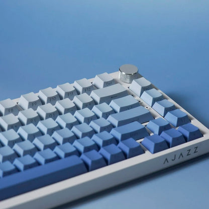 Keycap con stampa laterale 134 tasti profilo Cherry bianco blu sfumato PBT, copritasti per tastiera meccanica gaming AULA F75 Wooting