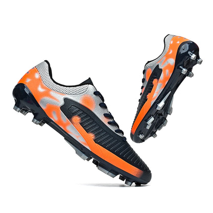 Chaussures de football ultra légères AG FG, tissu PU anti-transpiration, semelle TPU résistante à l'usure, ajustement confortable, unisexe, baskets d'entraînement sur herbe naturelle