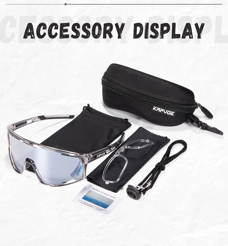 KAPVOE Polarised Cycling Glasses Sports Sunglasses Men Women Outdoor MTB Baseball Lenses UV400 Bicycle Cycling Eyewear Sale