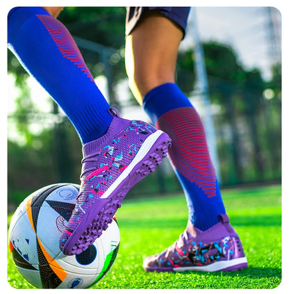 Chaussures de football professionnelles pour hommes, crampons de football pour gazon artificiel, chaussures de football pour jeunes, baskets antidérapantes pour hommes, Society Chuteira