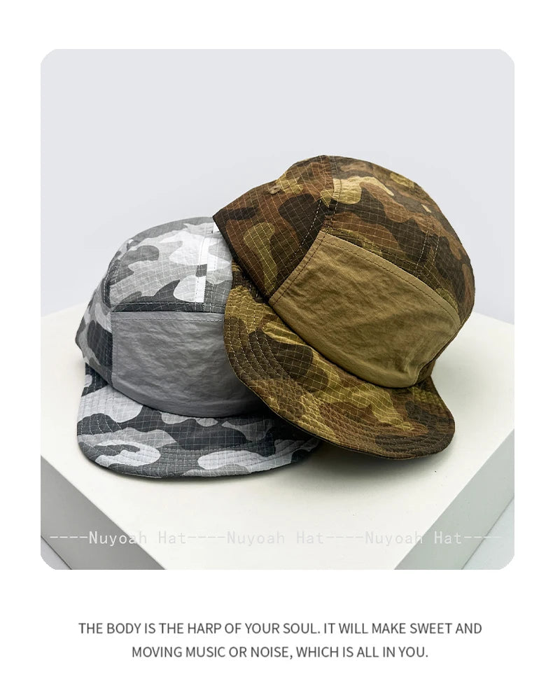 New Unisex CAMO Quick Drying Letter Embroidery Baseball Hats Sunshade Color Block Breathable Personal Peaked Caps Versatile ins