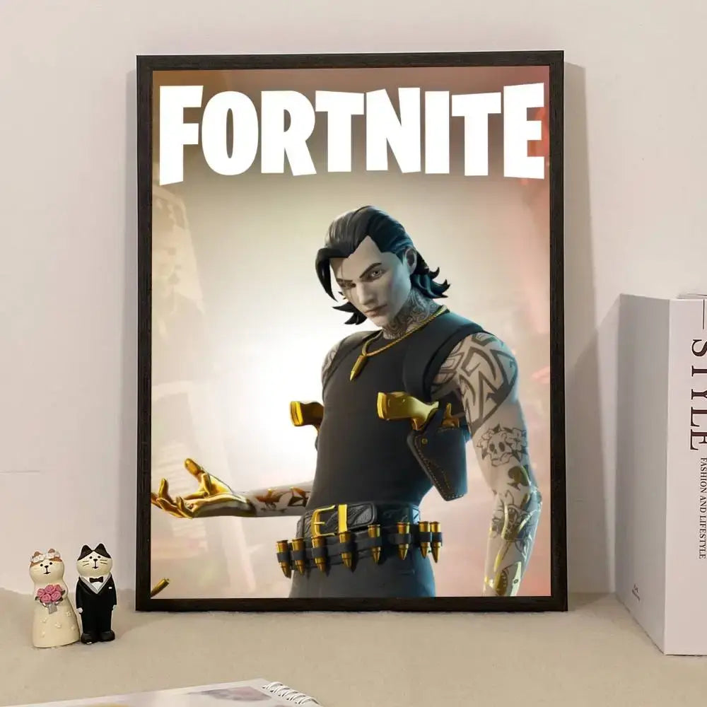 Game F-Fortnite Poster Surprise Home Decoration Picture Wall Art for Study Living Room Decor