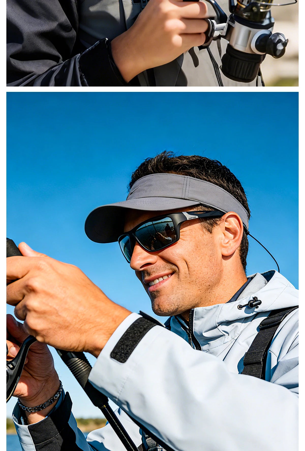 KAPVOE Outdoor Polarized Fishing Sunglasses Beach Ocean Sea Fishing Cycling UV400 MTB Sunglasses Bicycle Sports Hiking Eyewear