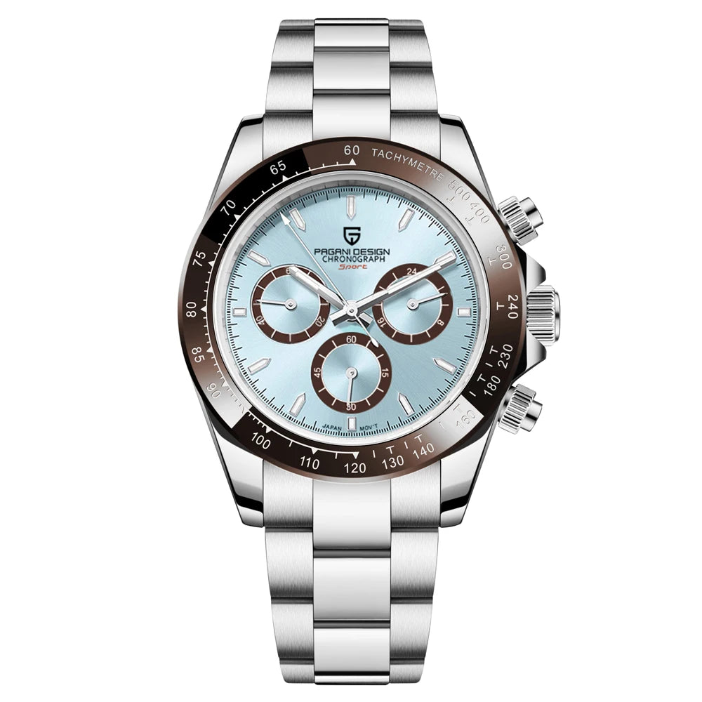 Relógio cronógrafo para homem PAGANI DESIGN – Relógio de pulso de luxo com movimento de quartzo, luminoso e estanque.