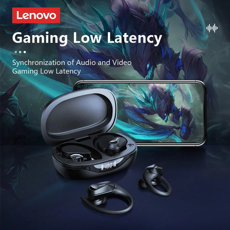 Lenovo LP75 TWS Bluetooth 5.3 Wireless Earphones – LED Display, Noise Reduction, Waterproof True Wireless Earbuds with Microphone & Deep Bass Sound