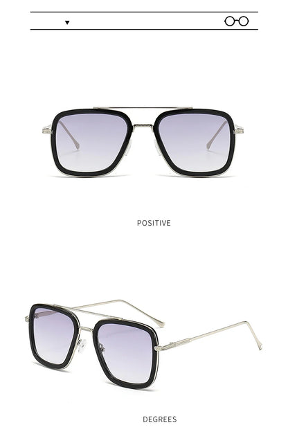 2024 New Square Men Sunglasses Fashion Metal Steampunk Sun Glasses For Women Trendy Outdoor Shades Eyewear Unisex Accessory