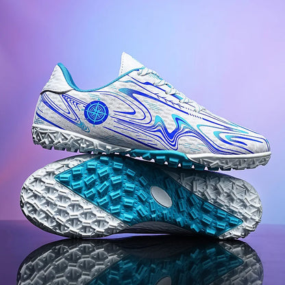 Chaussures de football pour hommes, chaussures de terrain professionnelles, crampons FG/TF pour entraînement sur gazon, chaussures de futsal, baskets de football antidérapantes, chaussures à crampons pour cheville, pointur