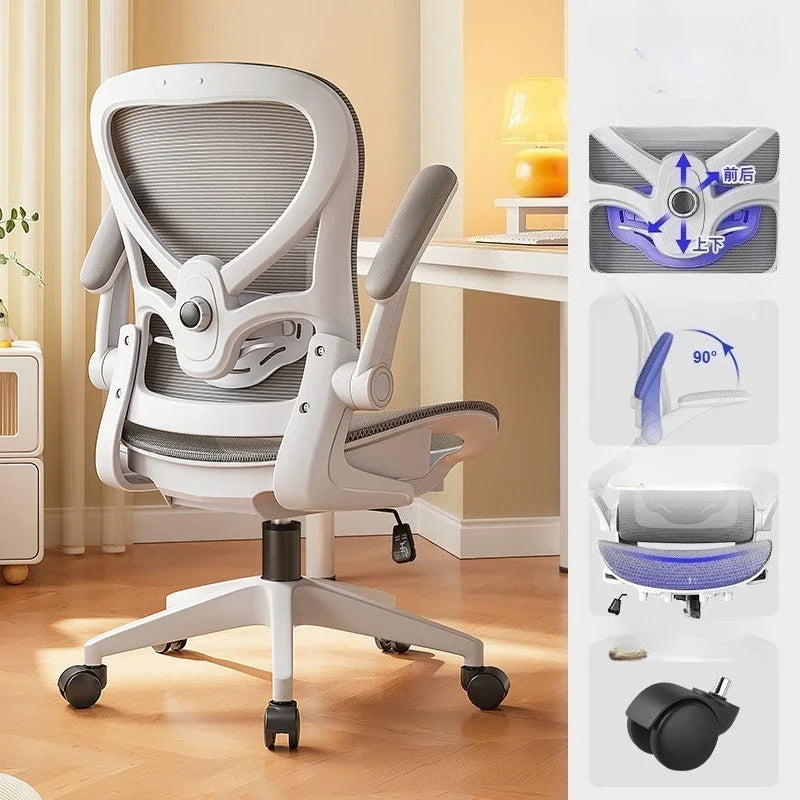 Racing Style Gaming Chair Adjustable Relaxing Chair Recliner 3D Waist Support Mesh Backrest Thick Padding Desk Chair