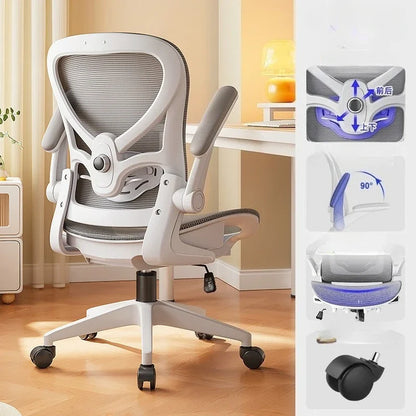 Racing Style Gaming Chair Adjustable Relaxing Chair Recliner 3D Waist Support Mesh Backrest Thick Padding Desk Chair