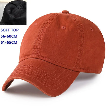 Casquette de baseball pour homme et femme, taille XXL, 100 % coton, grande casquette de baseball pour têtes larges 56-63 cm (23,5"-25,5"), casquette « dad cap » unie et ajustable