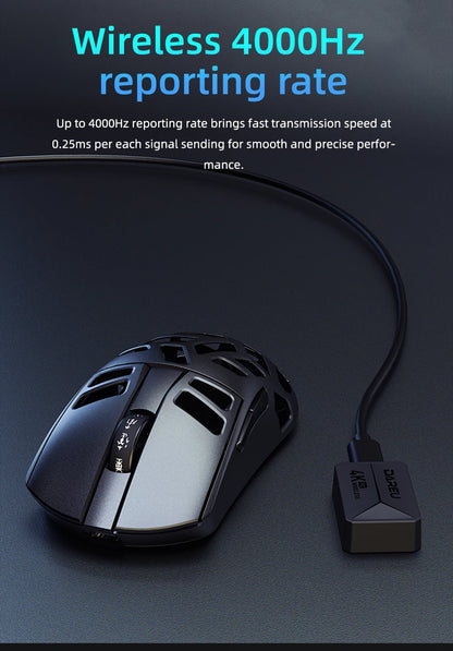 DAREU Al-mg Tri-Mode 8Khz PBT kabellose Gaming-Maus mit Schnellladefunktion PAW3950 30000 DPI, leicht, für PC-Gamer