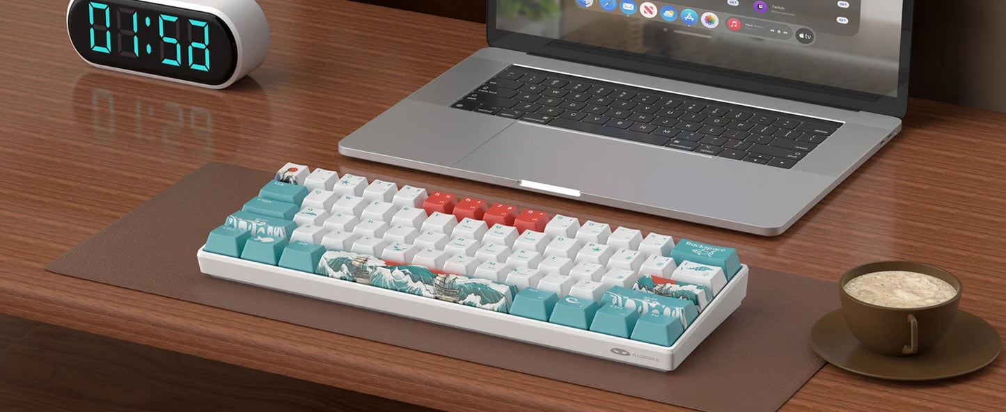 MageGee 60% Mechanical Gaming Keyboard, RGB Full Hot-swappable Customized Switch 61 Keys Mini Office Keyboard for Win/Mac Laptop