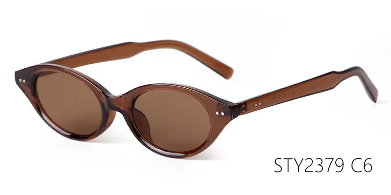 Trend Tortoise Shell Cat Eye Sunglasses 2025 Women Men Brand Designer Sun Glasses Cateye Rivets Narrow Frame Shades Female UV400