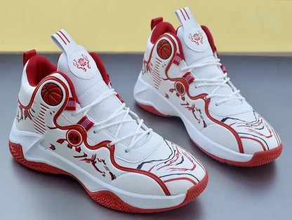 Verkauf von Basketballschuhen für Herren, High-Top-Sportschuhe für Outdoor, gepolstert, Herren-Sportschuhe, bequeme weiße Sneaker, Zapatillas