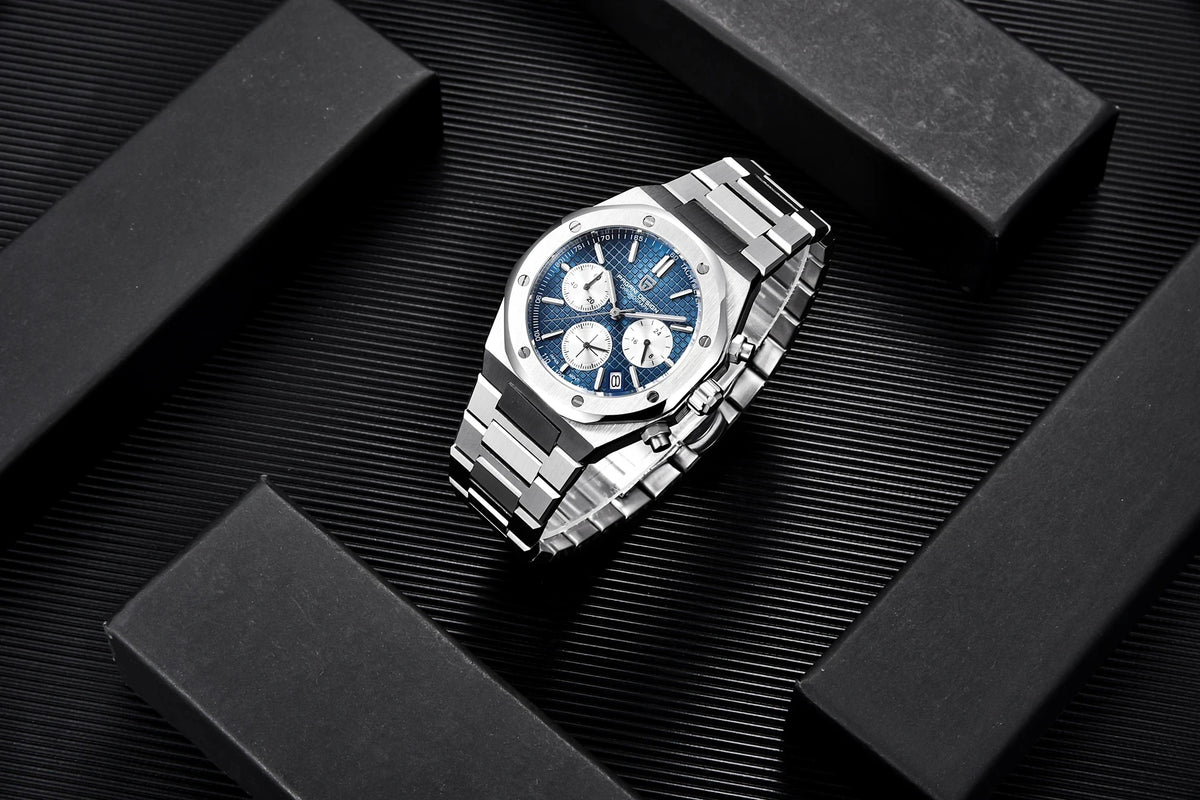 2025 PAGANI DESIGN PD1707 Mens Quartz Wristwatches 40MM Stainless Steel Sapphire Glass Waterproof Luxury Clock Gift Reloj Hombre