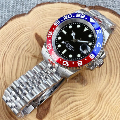 200m Waterproof Miyota8215 Automatic Men's Watch Diver Watches 40mm Mechanical Movement Luminous Jubilee Strap Glide Lock Buckle