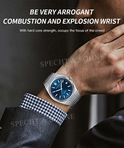 2025 New Arrivals Specht&Sohne Men's Watches Stainless Steel Sapphire Classic Quartz Men Watch Relogio Masculino 100M Waterproof