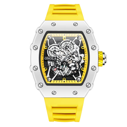 TOP Hot Selling Men Watch Fashion Brand ONOLA Quartz Silicone Tape Watches men Clock