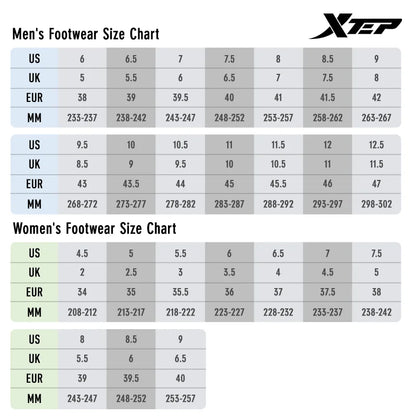 Xtep Casual Shoes For Men Breathable Thick Sole Heightened Lightweight Strong Wrapping Street Style Sports Shoes 977319320047