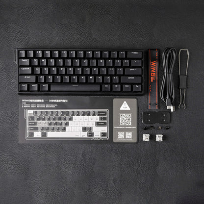 AULA WIN60 HE/WIN60 HE MAX 60% Hot-Swap Tray-Mount Structure Wired Mechanical Keyboard with Hall Effect Magnetic Switch