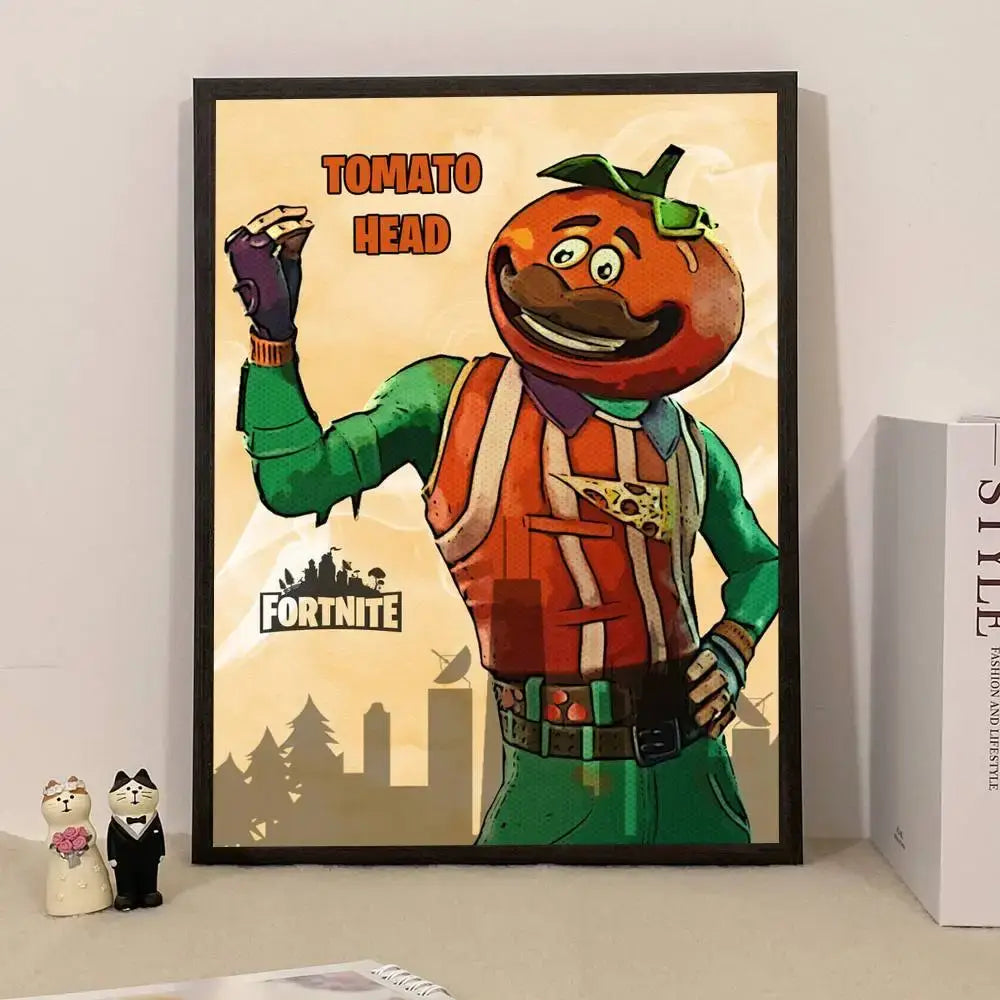 Game F-Fortnite Poster Surprise Home Decoration Picture Wall Art for Study Living Room Decor