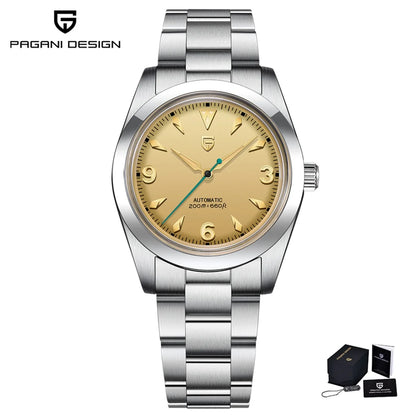 2024 NEW PAGANI DESIGN Sports Men Automatic Mechanical Wriswatch Japan NH35A Stainless Steel Simple 200M Waterproof Montre Homme
