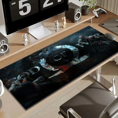 Xxl Mouse Pad God of War Desk Mat Gaming Accessories Keyboard Computer Mousepad Gamer Large Pc Cabinet Office Table Carpet Rug