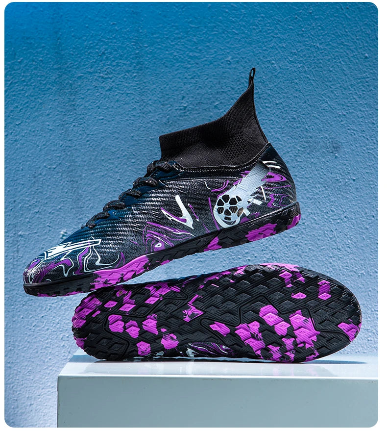 Chaussures de football professionnelles pour hommes, crampons de football, chaussures de football originales pour terrain intérieur, bottes d'entraînement sur gazon TF/FG, baskets