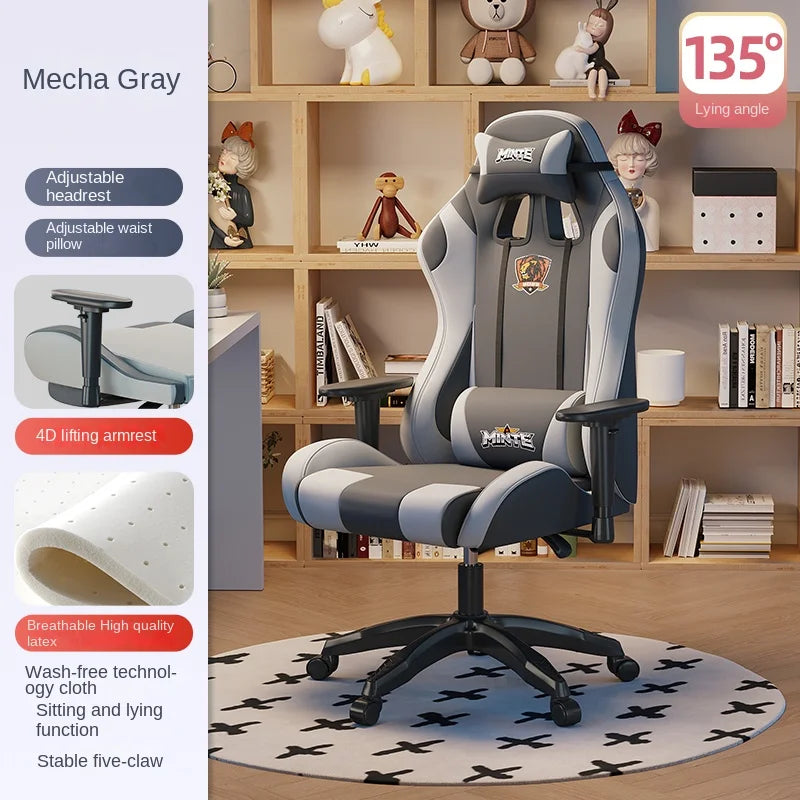 Modern Ergonomic Computer Office Chair with Footrest, Adjustable Height, Swivel Executive Desk Chair, Reclining Gaming Chair for Home & Study