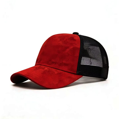 New Summer Mesh Baseball Cap Women Men Solid Suede Cap Patch Snapback Hat Casual Breathable Unisex Street Hip Hop Trucker Caps