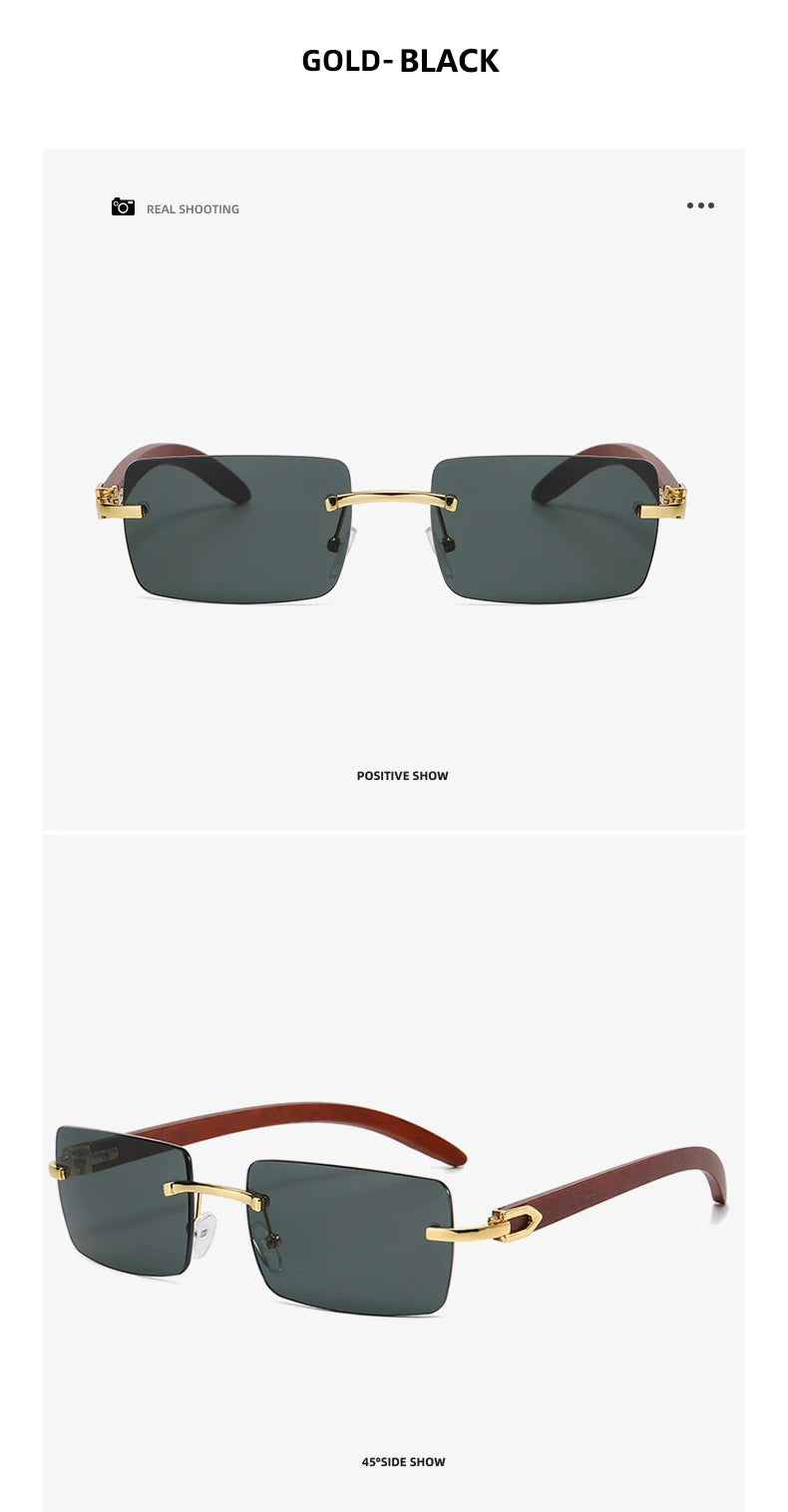 2025 New Frameless Fashion Sunglasses for Unisex Vacation Casual Driving Sun Shades Classic Outdoor Vacation Riding Sun Glasses