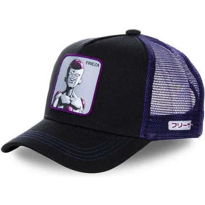 Casquette Dragon Ball Son Goku pour l'été : casquette de voyage à visière, pour homme, brodée, style hip-hop, visière pare-soleil, casquette trucker ajustable en maille