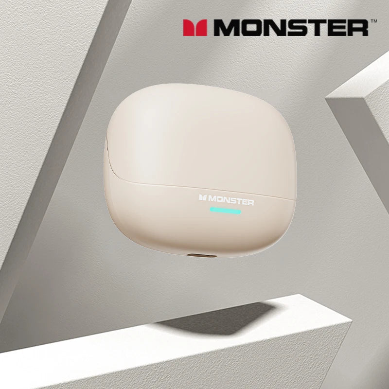 Monster MQT52 Bluetooth 5.4 Wireless Earphones Gaming Headphones with Mic, HiFi Stereo Sound True Wireless Earbuds, Low Latency Bluetooth 5.4 Earphones with 24H Battery Life