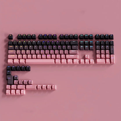 Gradient backlit RGB Gamer Keycaps For Mx Switch Mechanical Keyboard OEM Profile PBT Keycap White Blue ISO Layout Key caps DIY