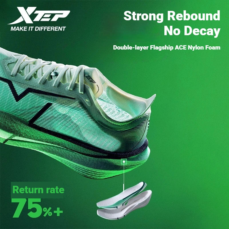 Xtep Shyft PRO Men Professional Marathon Shoes Thick Sole Cushioning Combat Quick-Drying Outdoor Sneakers 874119110039