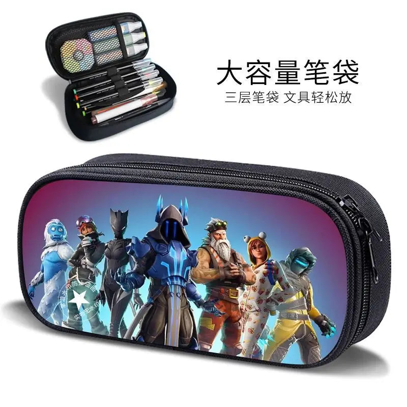 Fortnite new style elementary school student personalized pencil case game peripheral cartoon large capacity stationery bag gift