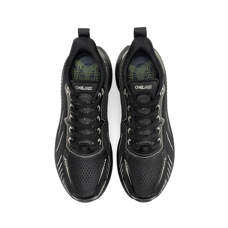 ONEMIX Nouvelles chaussures de course à amorti pour hommes, adaptées aux coureurs intensifs, à lacets, sportives, pour femmes, antidérapantes, d'extérieur, athlétiques, baskets pour hommes