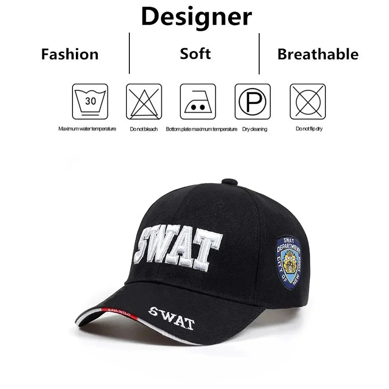 Sports SWAT Fashion Letters Baseball Caps for Men's Women Female Male Sport Visors Snapback Caps Sun Hat Male Gorras