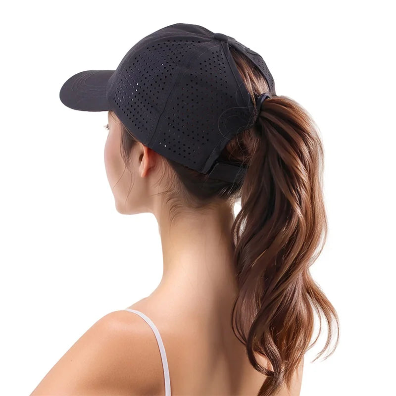 Casquettes pour femmes à queue de cheval, casquettes de baseball d'été à séchage rapide pour adolescentes, chapeaux de soleil, chapeaux de sport décontractés en maille, chapeaux d'été pour femmes, pour les activités de plein air et les voyages