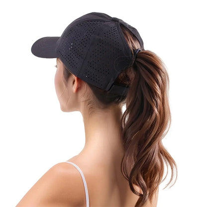 Casquettes pour femmes à queue de cheval, casquettes de baseball d'été à séchage rapide pour adolescentes, chapeaux de soleil, chapeaux de sport décontractés en maille, chapeaux d'été pour femmes, pour les activités de plein air et les voyages